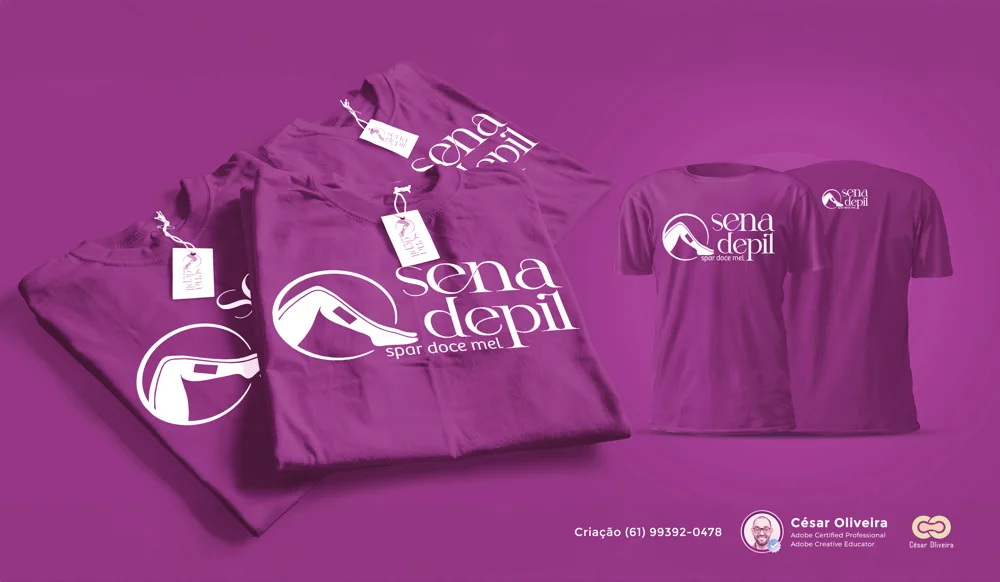 Sena Depil · Uniformes. Estampa, identidade e aplicação no vestuário.