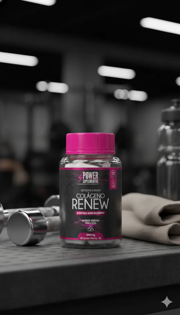 Renew · Performance. Still de produto e direção de luz.