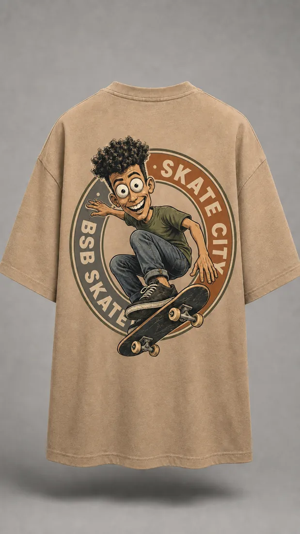 Skate City · Estampa. Ilustração aplicada ao vestuário.