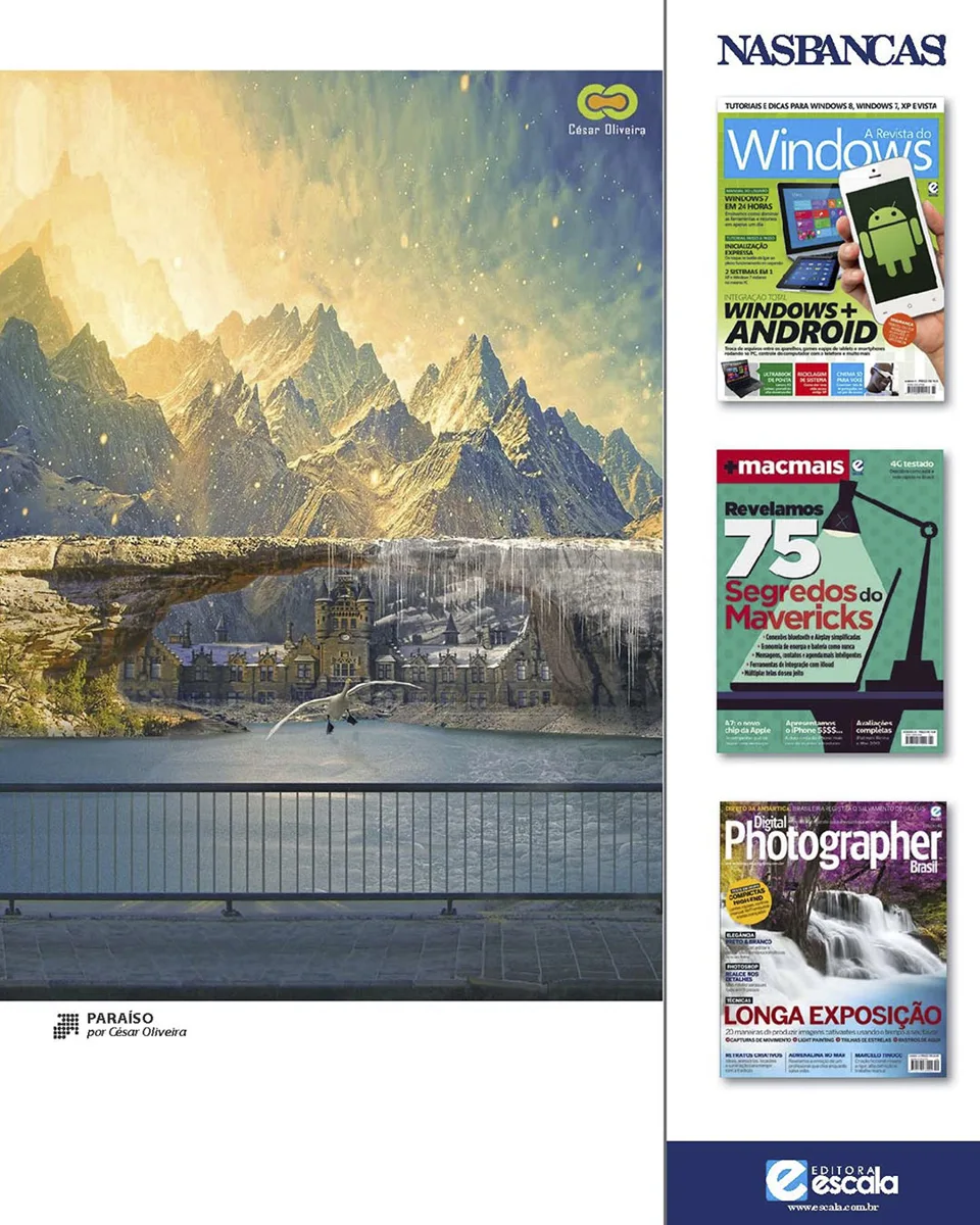 Publicações · Paisagem fantástica. Acervo de publicações em revistas.