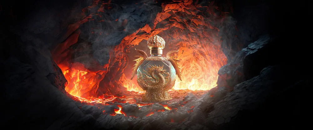 Perfume Dragon · Campanha. Direção de arte para redes sociais.
